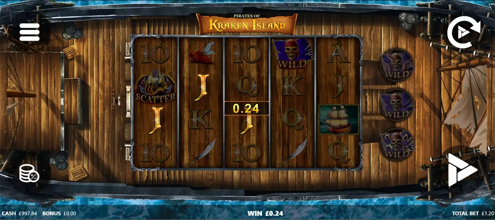 Pirates of Kraken Island Online Casino Slot Game